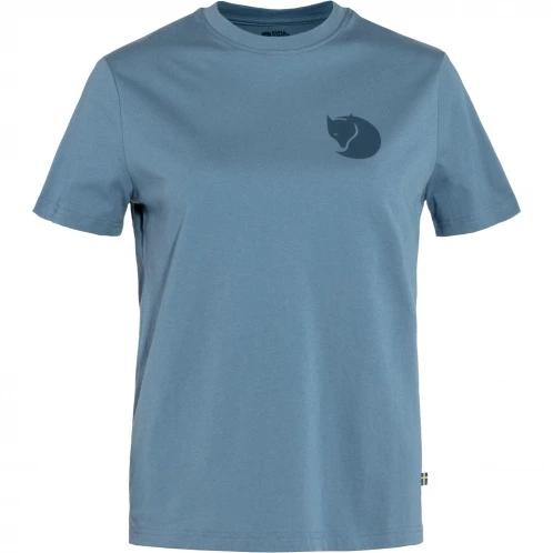 Fjallraven Fox Boxy Logo Tee W női rövid ujjú póló kék színben 2