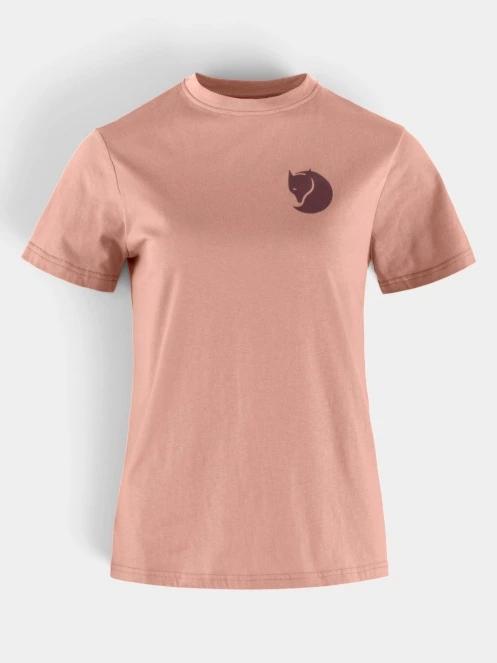 Fjallraven Fox Boxy Logo Tee W női rövid ujjú póló rózsaszín színben 6