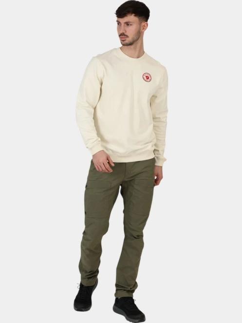 Fjallraven 1960 Logo Badge Sweater M férfi pulóver fehér színben 6