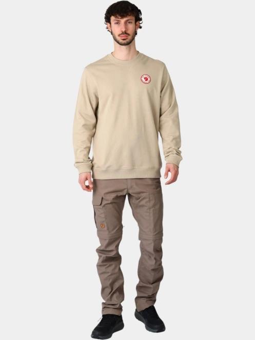 Fjallraven 1960 Logo Badge Sweater M férfi pulóver homok színben 5