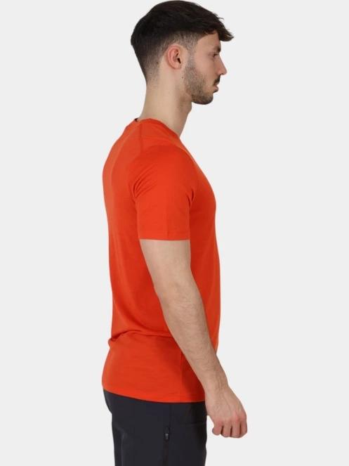 Fjallraven Abisko Wool SS M férfi rövid ujjú sport póló narancssárga színben 5