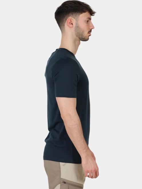 Fjallraven Abisko Wool SS M férfi rövid ujjú sport póló sötétkék színben 5