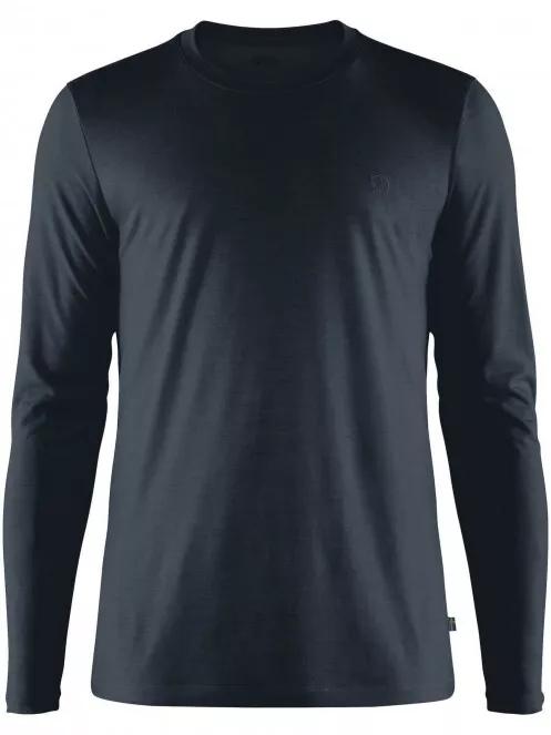 Fjallraven Abisko Wool LS M férfi hosszú ujjú sport póló sötétkék színben 5