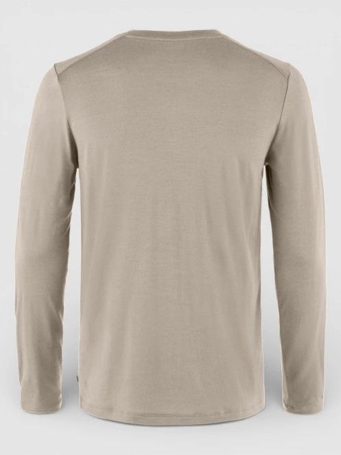 Fjallraven Abisko Wool LS M férfi hosszú ujjú sport póló homok színben 3