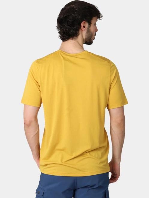 Fjallraven Abisko Day Hike SS M férfi rövid ujjú sport póló sárga színben 4