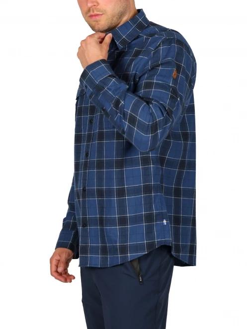 Fjallraven Övik Travel Shirt LS M férfi hosszú ujjú túraing sötétkék színben 3