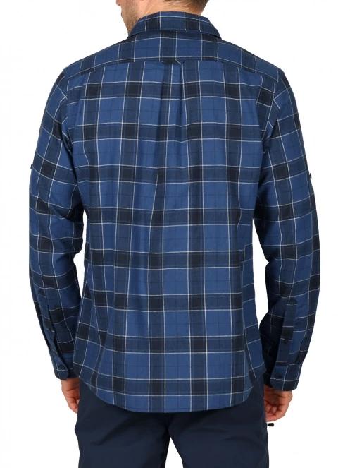 Fjallraven Övik Travel Shirt LS M férfi hosszú ujjú túraing sötétkék színben 4