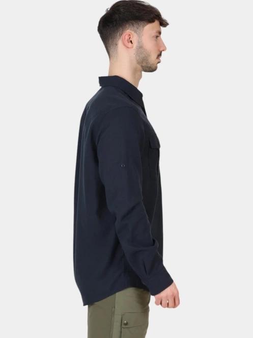 Fjallraven Övik Travel Shirt LS M férfi hosszú ujjú ing sötétkék színben 5