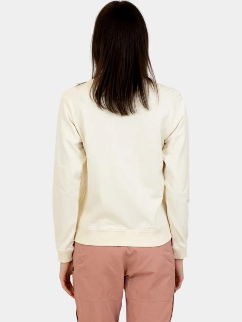 Fjallraven 1960 Logo Badge Sweater W női pulóver fehér színben 4