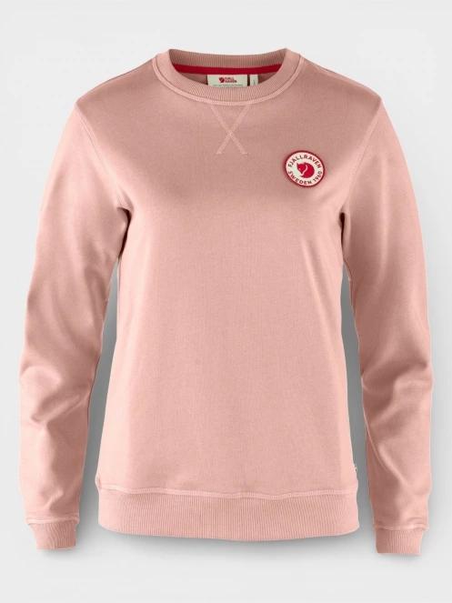 Fjallraven 1960 Logo Badge Sweater W női pulóver rózsaszín színben 2