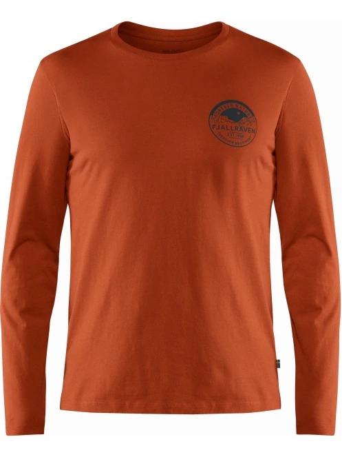 Fjallraven Forever Nature Badge LS M férfi hosszú ujjú póló narancssárga színben 2