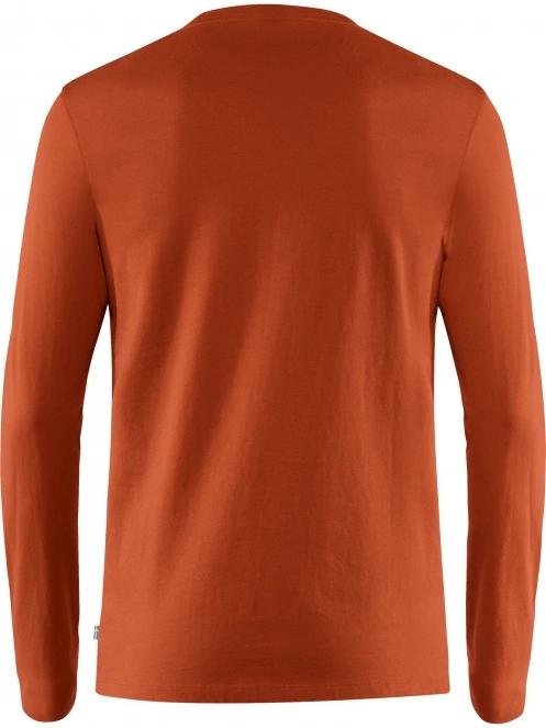 Fjallraven Forever Nature Badge LS M férfi hosszú ujjú póló narancssárga színben 3