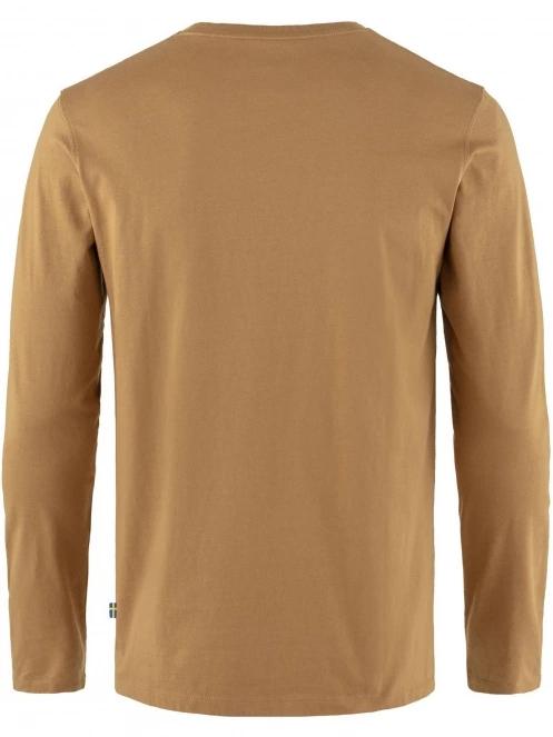 Fjallraven Forever Nature Badge LS M férfi hosszú ujjú póló barna színben 3