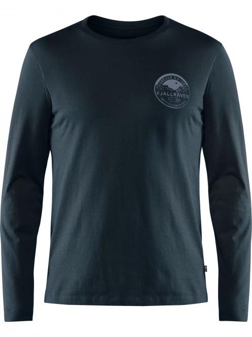 Fjallraven Forever Nature Badge LS M férfi hosszú ujjú póló sötétkék színben 2