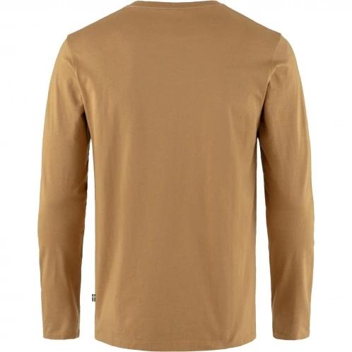 Fjallraven Forever Nature Badge LS M férfi hosszú ujjú póló barna színben 3