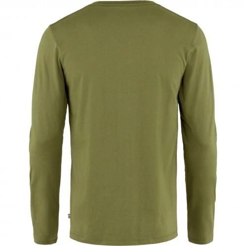 Fjallraven Forever Nature Badge LS M férfi hosszú ujjú póló zöld színben 3