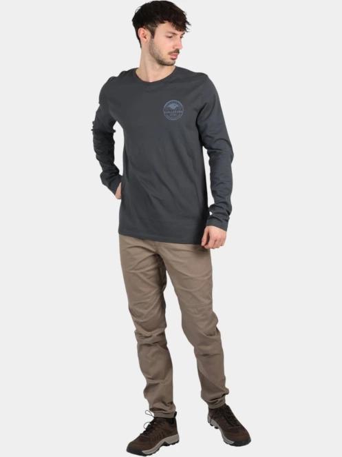 Fjallraven Forever Nature Badge LS M férfi hosszú ujjú póló sötétkék színben 5
