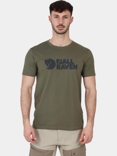 Fjallraven Fjällräven Logo T-shirt M férfi rövid ujjú póló zöld színben 2