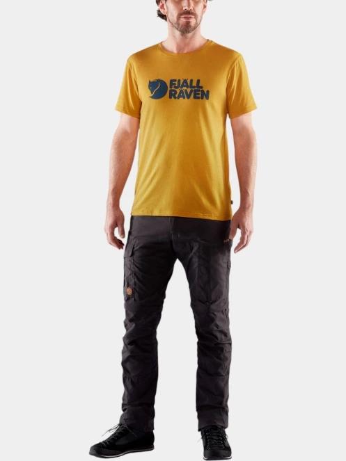 Fjallraven Fjällräven Logo T-shirt M férfi rövid ujjú póló sárga színben 4