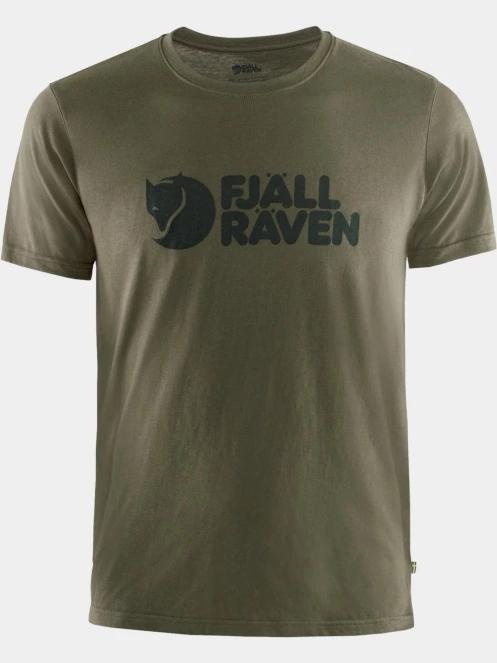Fjallraven Fjällräven Logo T-shirt M férfi rövid ujjú póló zöld színben 2