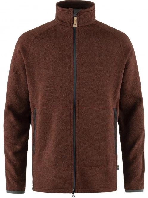 Fjallraven Övik Fleece Zip Sweater M férfi pulóver narancssárga színben 2