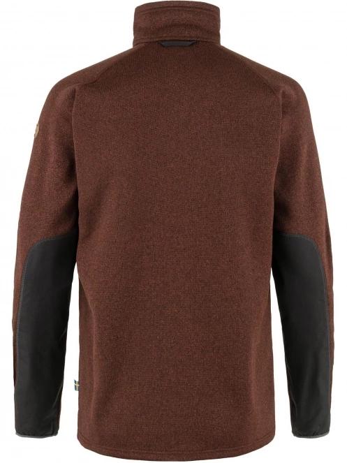 Fjallraven Övik Fleece Zip Sweater M férfi pulóver narancssárga színben 3