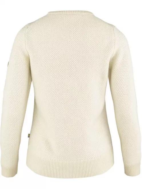 Fjallraven Övik Structure Sweater W női pulóver fehér színben 3