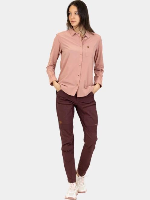 Fjallraven Övik Lite Shirt LS W női hosszú ujjú ing rózsaszín színben 5