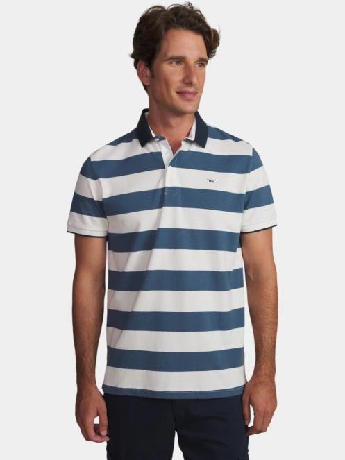 TBS Govanpol férfi galléros póló kék színben 2