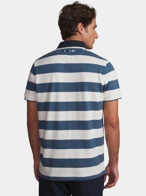 TBS Govanpol férfi galléros póló kék színben 3