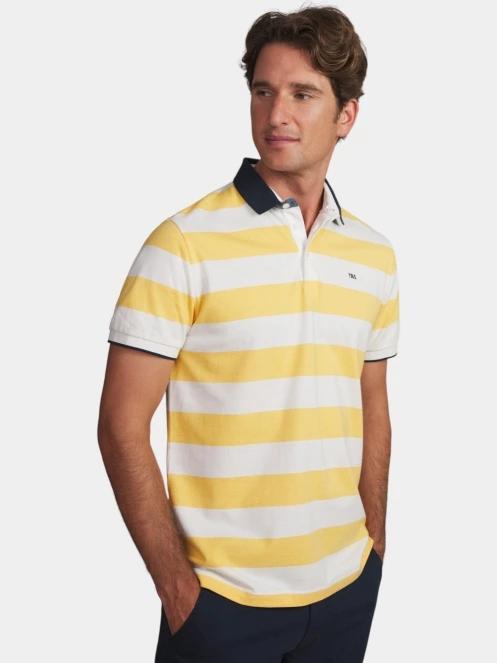 TBS Govanpol férfi galléros póló sárga színben 2