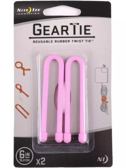 Niteize Gear Tie kötöző 2*15,24 cm kötöző rózsaszín színben 2
