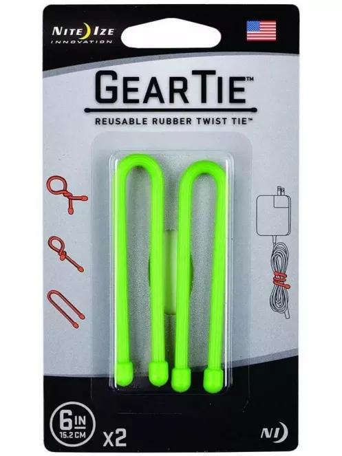 Niteize Gear Tie kötöző 2*15,24 cm kötöző zöld színben 2