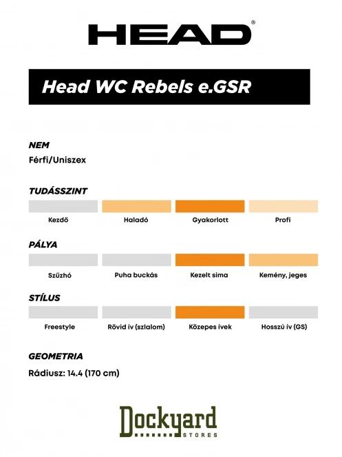 HEAD WC Rebels e.GSR + PRD 12 GW férfi síléc sötétkék színben 6