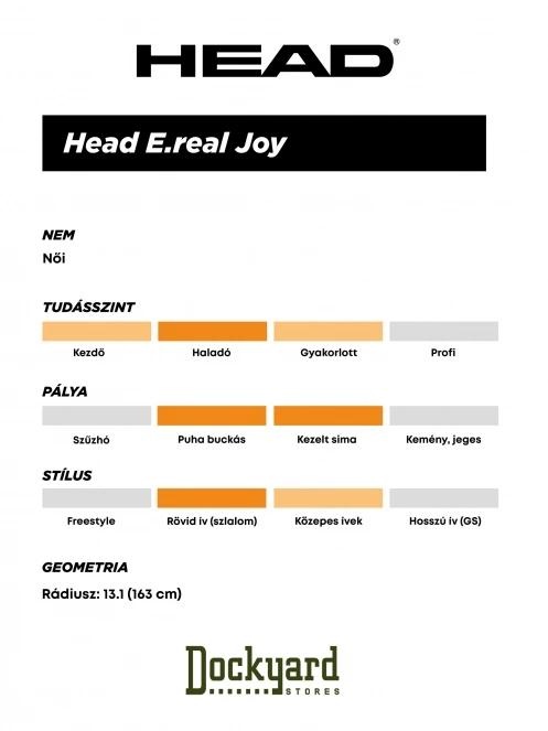 HEAD E.real Joy + JOY 9 GW SLR női síléc fekete színben 7