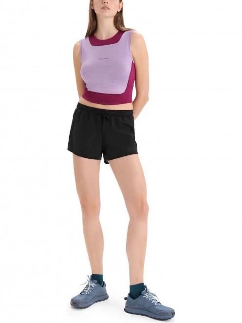 Icebreaker W ZoneKnit Cropped Bra-Tank női tank top lila színben 4