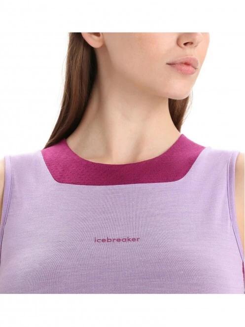 Icebreaker W ZoneKnit Cropped Bra-Tank női tank top lila színben 5