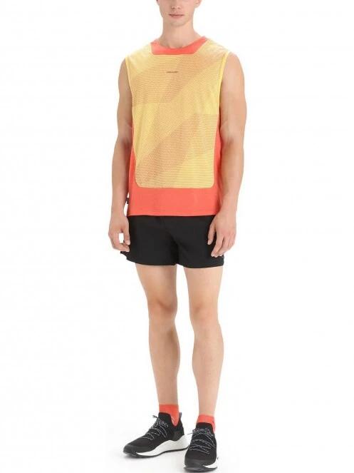 Icebreaker M ZoneKnit Tank férfi rövid ujjú sport póló sárga színben 4