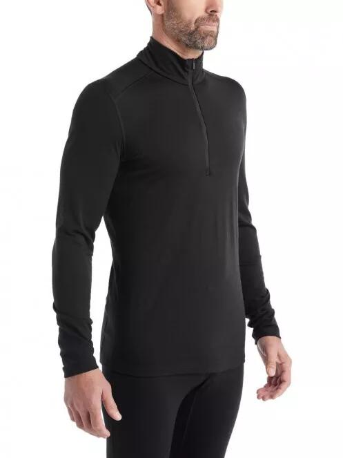 Icebreaker Men 200 Oasis LS Half Zip férfi aláöltöző felső fekete színben 2