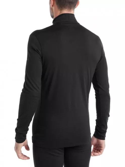 Icebreaker Men 200 Oasis LS Half Zip férfi aláöltöző felső fekete színben 3