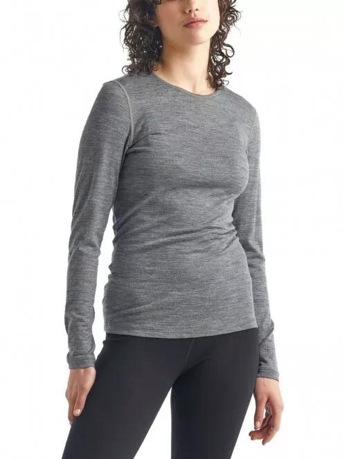 Icebreaker Women 200 Oasis LS Crewe női aláöltöző felső fekete színben 2