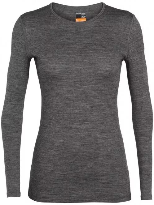 Icebreaker Women 200 Oasis LS Crewe női aláöltöző felső fekete színben 4