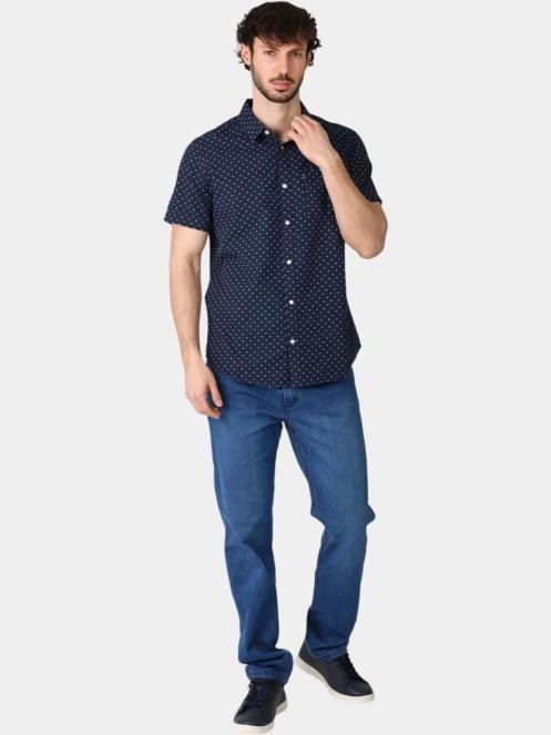 TBS Kevincha férfi rövid ujjú ing sötétkék színben 5