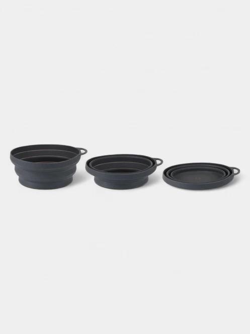Lifemarque Silicone Ellipse Flexi-Bowl összecsukható tányér szürke színben 3
