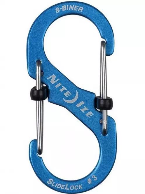Niteize SlideLock bizt.záras alumínium karabiner karabiner kék színben 2