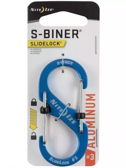 Niteize SlideLock bizt.záras alumínium karabiner karabiner kék színben 3
