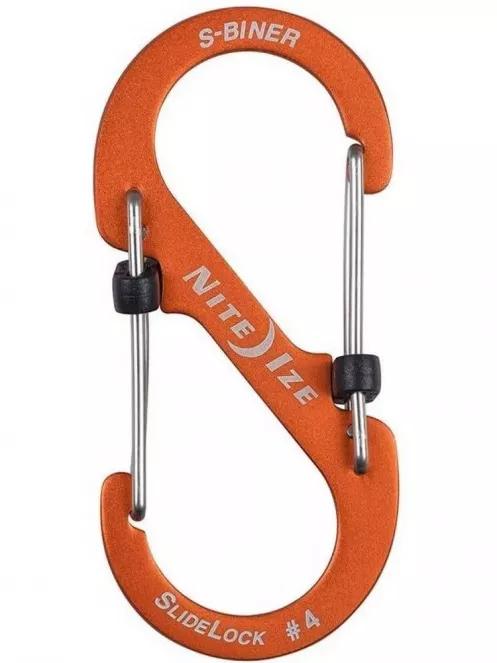 Niteize SlideLock bizt.záras alumínium karabiner karabiner narancssárga színben 2