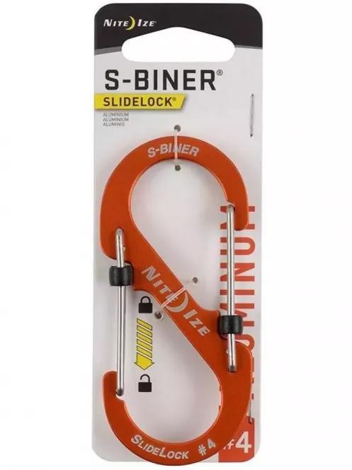 Niteize SlideLock bizt.záras alumínium karabiner karabiner narancssárga színben 3