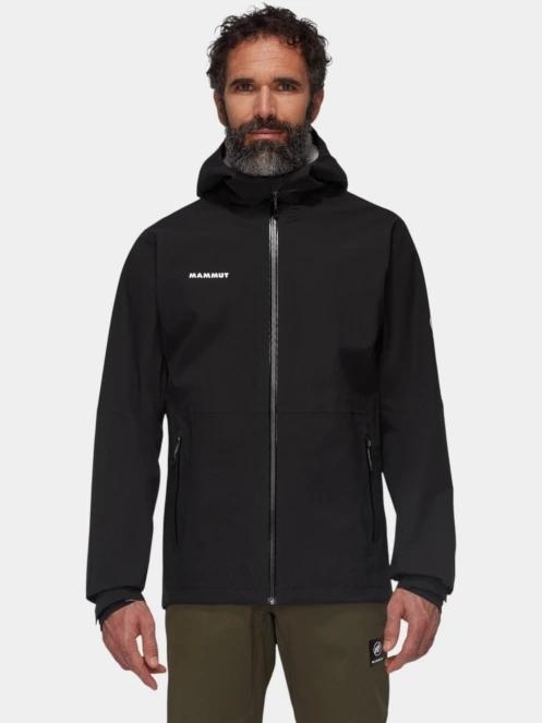 Mammut Linard Guide HS Hooded Jacket férfi vízhatlan túrakabát fekete színben 2