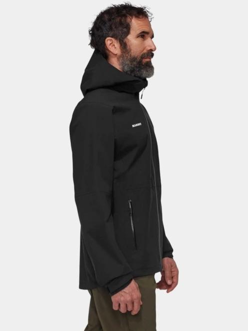 Mammut Linard Guide HS Hooded Jacket férfi vízhatlan túrakabát fekete színben 3